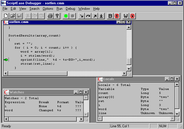 Debugger screen-capture